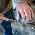 James Crombie in his workshop 2018